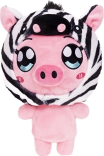 Plyšové prasiatko v mikine zebra