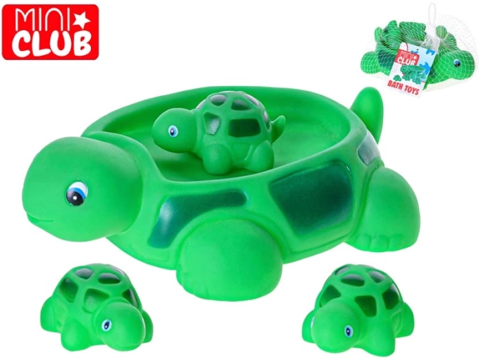 Kúpacia hračka – korytnačia rodinka do vane so sieťkou