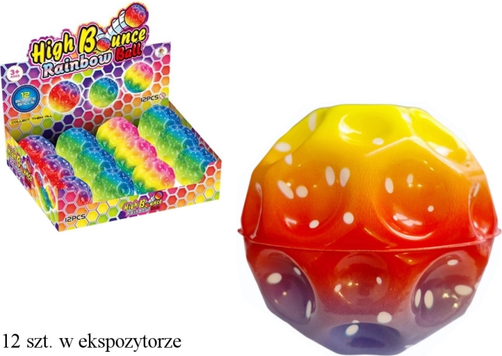 Dúhová skákacia gumová loptička ombré