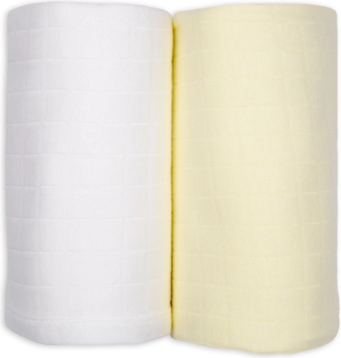 Lodger swaddler solid sada 2 ks 110 × 110 cm cloud dancer/butter