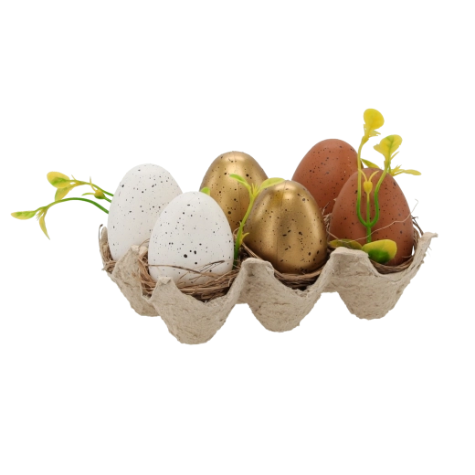 Sada veľkonočných vajíčok pastelových farieb 6 cm – 6 ks