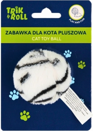 Plyšová hračka pre mačku čiernobiela