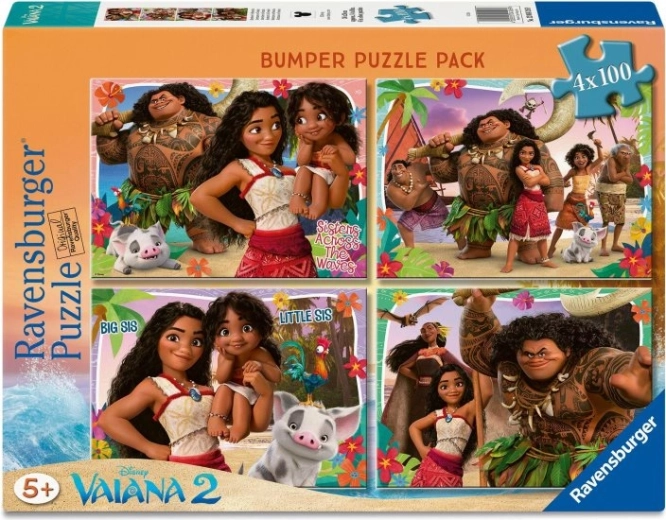 Ravensburger puzzle Vaiana 2 – 4×100 dielikov