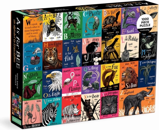 Mudpuppy puzzle Abeceda v preklade 1000 dielikov
