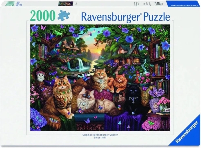 Ravensburger puzzle Mačacia chatka 2000 dielikov