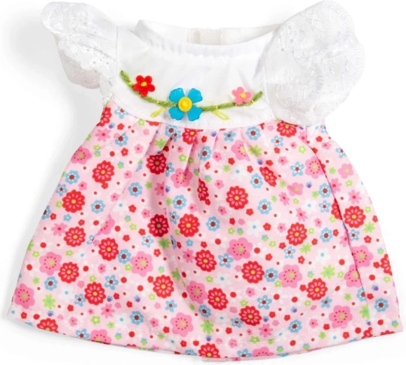Bigjigs Toys ružové šaty s čipkovanými rukávmi pre bábiku 28 cm