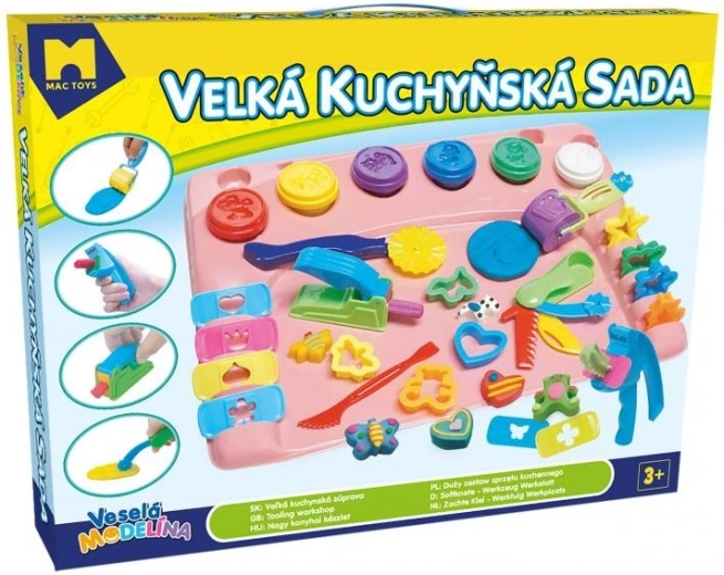 Mac Toys veľká kuchynská sada s podložkou ružová