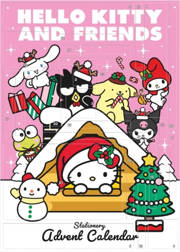 Hello Kitty a priatelia papierový adventný kalendár