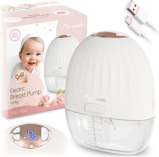 Elektrická odsávačka materského mlieka NUKIDO trojfázová, bezdrôtová, LED displej