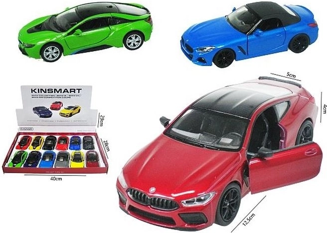 BMW mini model auta s naťahovacím pohonom pull-back (1 ks, náhodný výber)