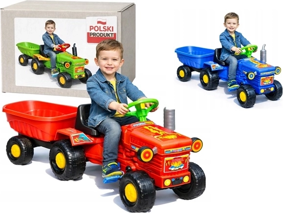 Veľký traktor s prívesom