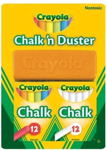 Crayola krieda biela a farebná so stierkou