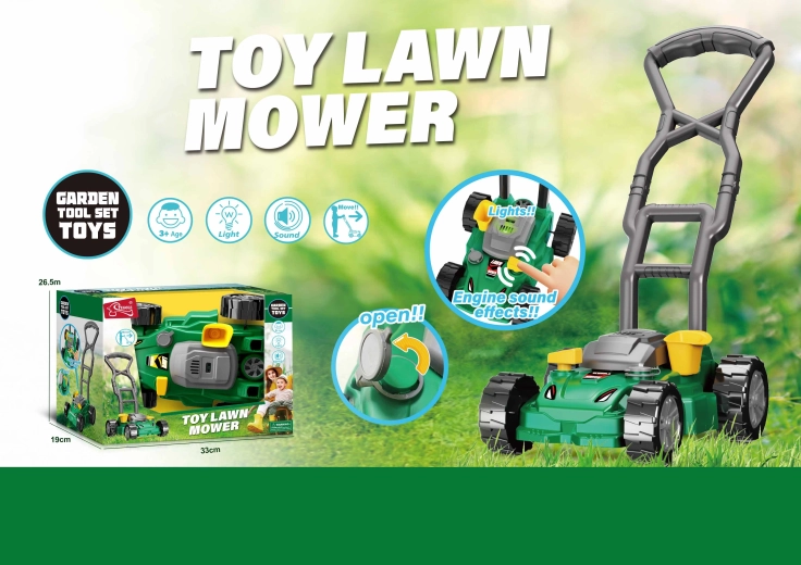 Detská kosačka na trávu so svetelnými a zvukovými efektmi