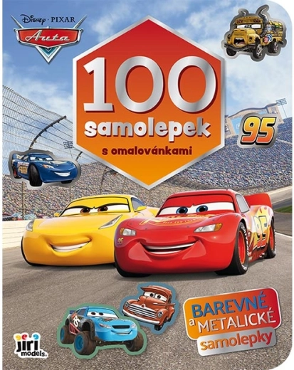 100 samolepiek s omaľovánkami Autá