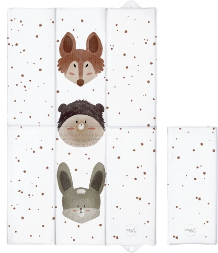 Ceba Baby cestovná prebaľovacia podložka Basic cute animals 80 × 50 cm