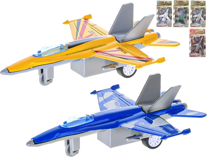Kovové vojenské lietadlo 11 cm so spätným chodom, 6 druhov