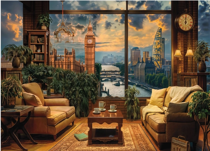 Puzzle DINO Maľovaný Londýn 3000 dielikov