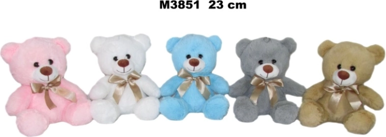 Plyšový medvedík 23 cm s mašľou