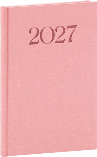 Notique týždenný diár Biella 2027 ružový 15 × 21 cm