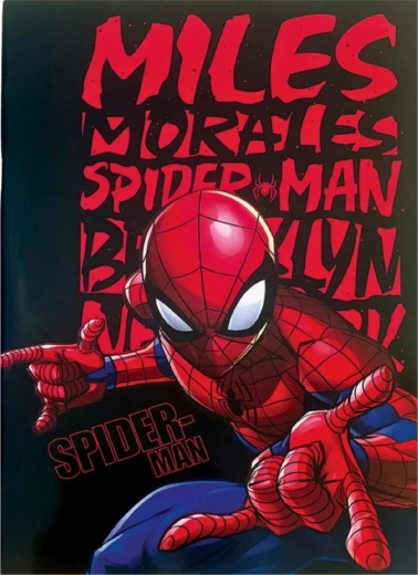 Linkovaný školský zošit Spider-Man B5 čierny – 40 strán