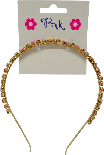 Čelenka s farebným akrylovým diamantom pre dievčatá