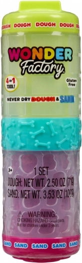 Modelovacia hmota a piesok WONDER FACTORY Never Dry – limetková a ružová