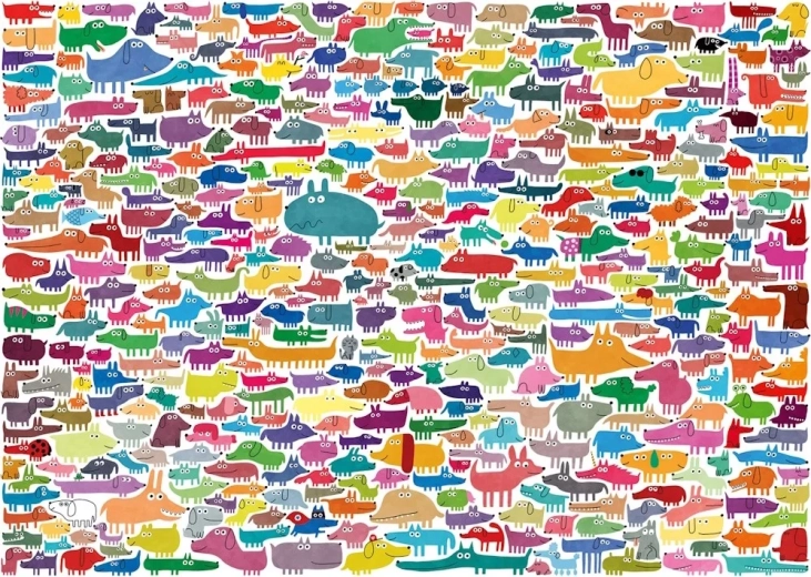 Ravensburger puzzle 387 psov a 1 mačka XXL 300 dielikov