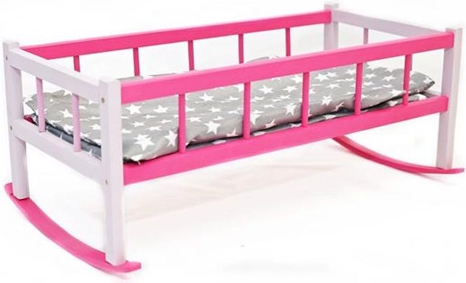 Veľká kolíska a postieľka pre bábiky s perinkami 60 cm (mix farieb) - 1 kus
