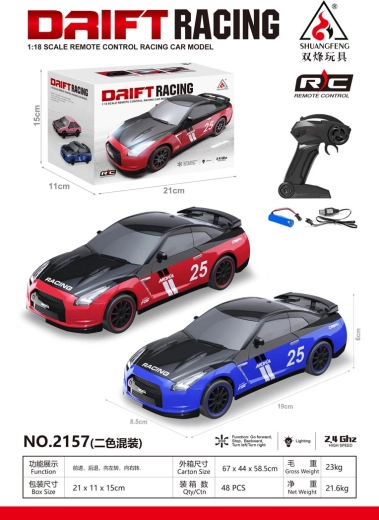 Diaľkovo ovládané driftovacie auto Racing 25 modré 1:18