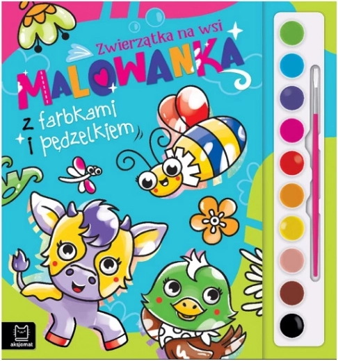 Maľovanka s farbičkami a štetcom – Zvieratká na vidieku
