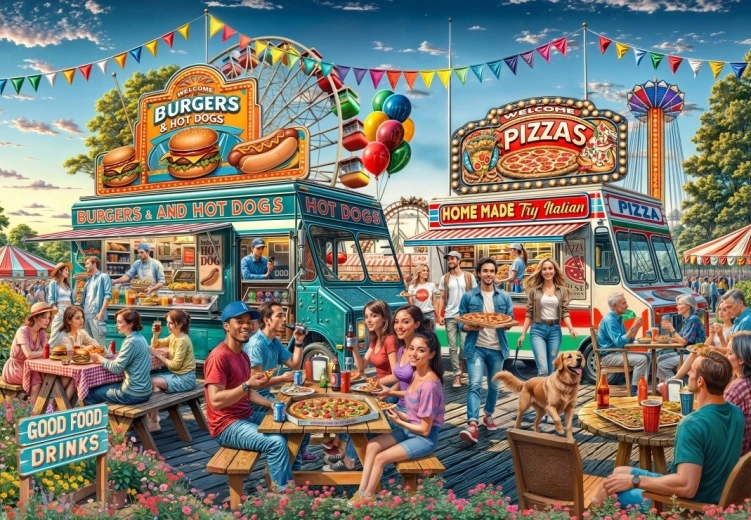 Puzzle Pojazdné občerstvenie 1000 dielikov BLUEBIRD