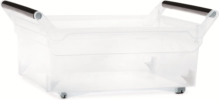 Plastový úložný box s kolieskami 30 l NUK, priehľadný