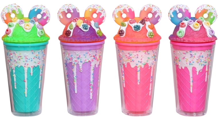 Pohárik s viečkom a slamkou Donuts 480 ml