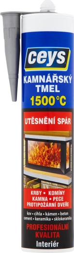 Kachliarsky žiaruvzdorný tmel 310 ml čierny CEYS