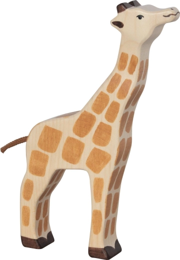 Holztiger žirafa so zdvihnutou hlavou - 1 kus