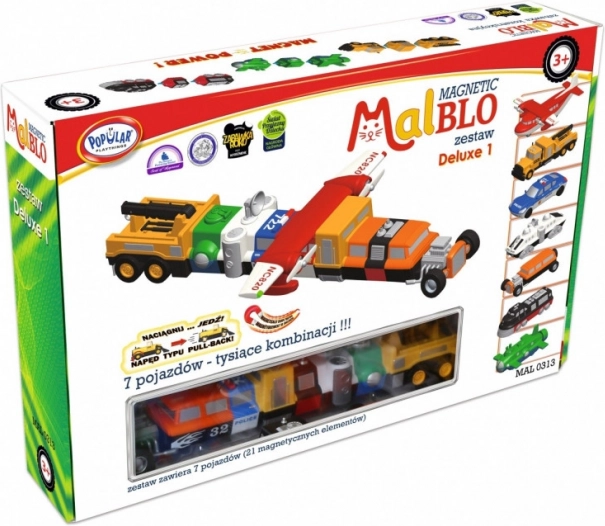 MalBlo Magnetic Deluxe – magnetické stavebnice vozidiel