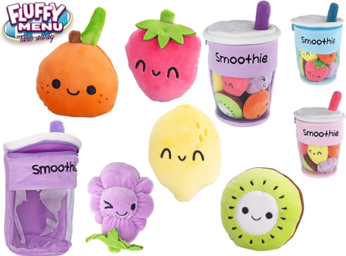 Plyšový smoothie kelímok s ovocím 33 cm – Fluffy Menu
