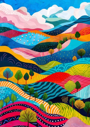 ENJOY puzzle zvlnené kopce 1000 dielikov