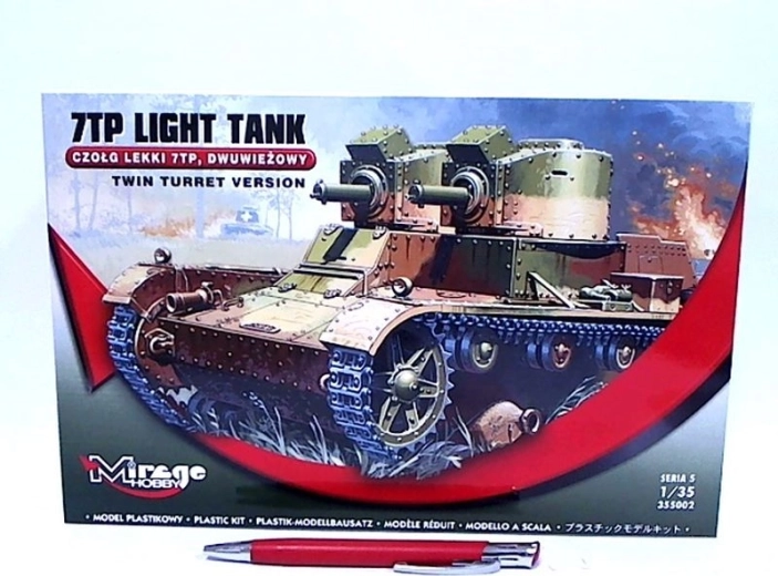 Mirage Hobby ľahký tank 7TP dvojvežový – plastová stavebnica