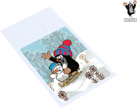 Darčekové vrecko Krtko vianočné 21 × 40 × 8,5 cm