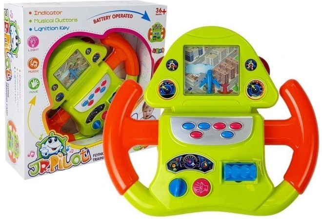 Interaktívny letecký simulátor volant so zvukovými a svetelnými efektmi