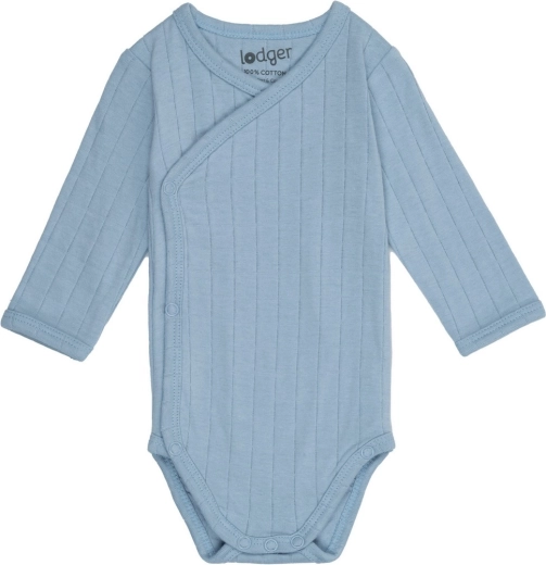 Lodger dojčenské body s dlhým rukávom solid blue fogg 56