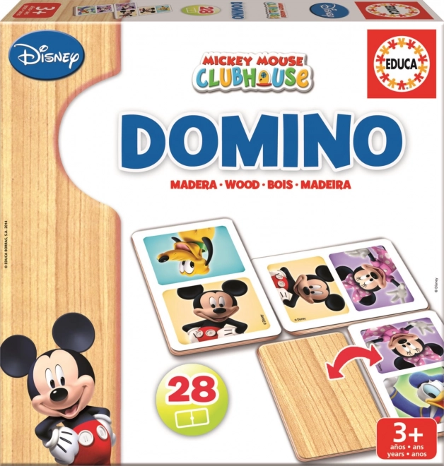Drevené domino Mickey a Minnie