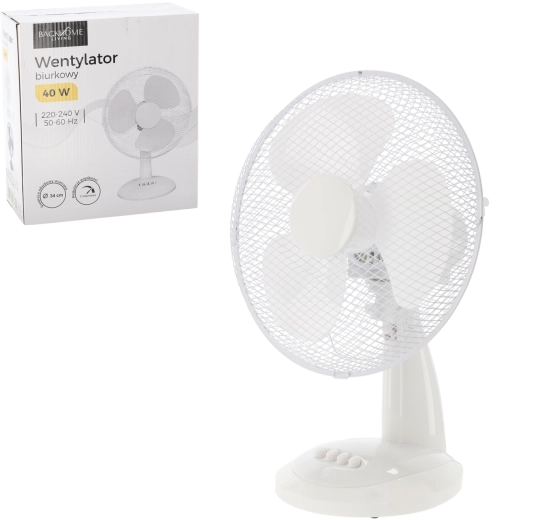 Stolový ventilátor biely 40 W