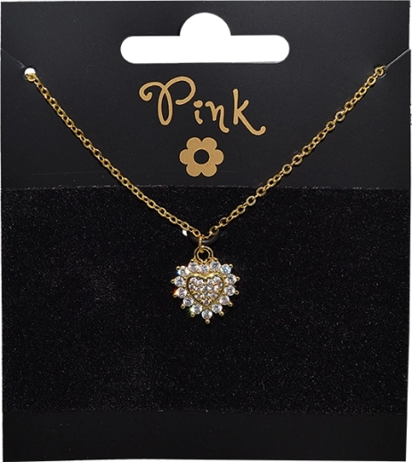 Pozlátený retiazka s príveskom srdce v slnku