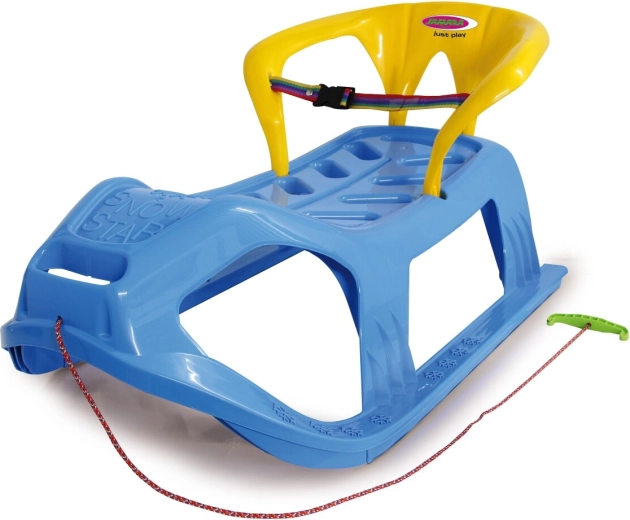 Snow Play detské boby Snow-star 90 cm modré s opierkou