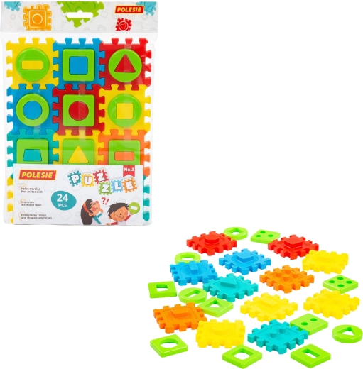Detské puzzle z penových dielikov s tvarmi 24 ks