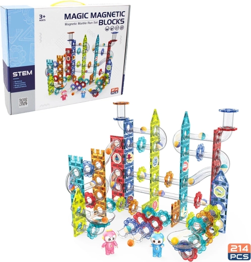 Magnetická guľôčková dráha Sparkys, 214 dielikov