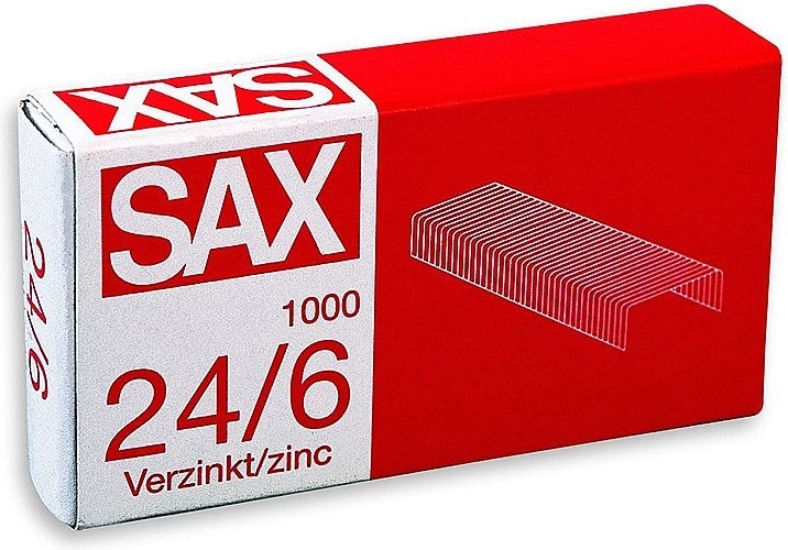 Zošívacie spony 24/6 pozinkované, 1000 ks