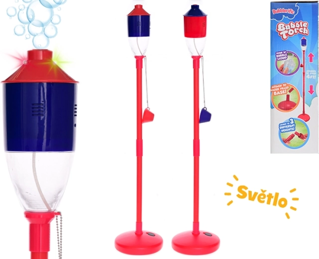 Stojanový bublifuk v tvare pochodne 132 cm